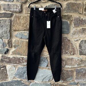 NWT Judy Blue Black High Waist Skinny Jeans Size 14W